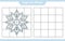 Copy the picture, copy the picture of Snowflake using grid lines. Educational children game, printable worksheet, vector