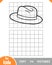 Copy the picture, game for children, Trilby hat