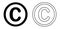 Copy right c symbol vector icon