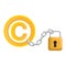Copy right symbol with padlock