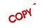 Copy: Rubber Stamp Print Isolated on White