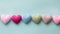 copy space, stockphoto, pastel colored Knit hearts - Valentine\\\'s Day Concept. Beautiful valentine background