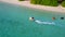 Copy space travel of beautiful coast beach holiday by blue sea and white sandy background near sandbar