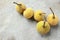 Copy spaceFresh Ripe Santol or Sentul fruit Sandoricum koetjape isolated on On cement floor background.Tropical fruits of Thailand