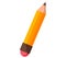 Copying pensil colored yellow. Stationery, tool for writing and drawing vector illustration