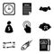 Copyist icons set, simple style