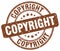 copyright brown grunge round vintage stamp