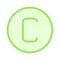 Copyright color line icon