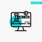 Copyright, Copyright, Digital, Law turquoise highlight circle point Vector icon