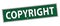 COPYRIGHT green Rubber Stamp Vector over a white background.