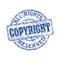 Copyright grunge rubber stamp