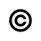 Copyright icon. C letter in a circle.