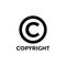 Copyright icon design template vector isolated