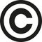 Copyright icon vector