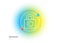 Copyright locker line icon. Copywriting sign. Gradient blur button. Vector