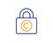 Copyright locker line icon. Copywriting sign. Vector