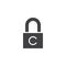 Copyright locker vector icon