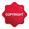 Copyright misty rose red starburst sticker button