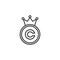 Copyright sign with crown. Patent, Legal , Intellectual property sign