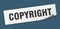 copyright sticker.