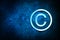 Copyright symbol icon abstract blue background illustration design