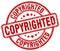 copyrighted red stamp
