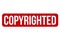 Copyrighted Rubber Stamp. Copyrighted Stamp Seal â€“ Vector