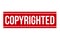Copyrighted Rubber Stamp On White Background, Vector Illustration