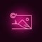 copyrights to the picture neon icon. Elements of web set. Simple icon for websites, web design, mobile app, info graphics