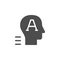 Copywriter or content manager glyph icon