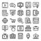 Copywriting and Blogging Line Icons Pack