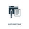 Copywriting creative icon. Simple element illustration. Copywriting concept symbol design from web development collection. Perfect