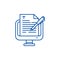 Copywriting line icon concept. Copywriting flat  vector symbol, sign, outline illustration.