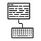 Copywriting line icon, seo and development