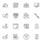 Copywriting line icons set