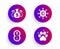 Copywriting network, Check investment and Swipe up icons set. Pet friendly sign. Vector