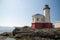 Coquille River Lighthouse above the river