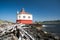 Coquille River Lighthouse with driftwood