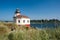 Coquille River Lighthouse with swaying grasses