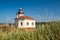 Coquille River Lighthouse with swaying grasses