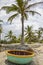 A coracle on the beach in Hoi An, Vietnam