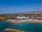 Coral beach in Paphos Cyprus - aerial view