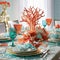 Coral Dreams: Splashes of Sea-inspired Decor for Table Settings