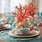 Coral Dreams: Splashes of Sea-inspired Decor for Table Settings