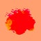 Coral Grunge Strokes. Splash Banner. Watercolor Background. Red Distress Wallpaper. Pink Dirty Art Painting. Ink Grunge Splashes.