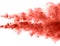 Coral ink splashes abstract background