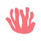 coral isolated hand drawing. on a white background. marine animal.