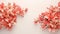 Coral Lily A 3d Image Of Pink Flowers And Stems On White