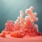 Coral Minimalism Seascape Abstract - 3d Rendering Concept Art