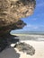 Coral outcrop eroded away by the ocean